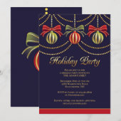 Feestdag Kerst Ornamenten Uitnodiging (Voorkant / Achterkant)