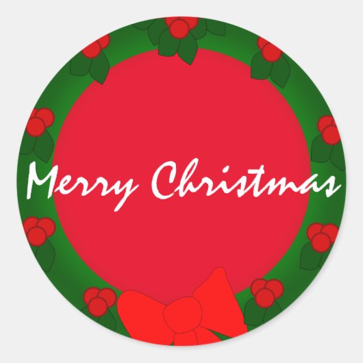 feestdag kerst ronde sticker (Voorkant)