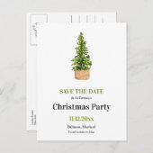 Feestdag | Kerstboom Bewaar de datum Aankondigingskaart (Voorkant / Achterkant)