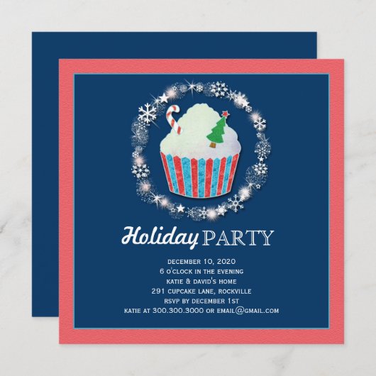 feestdag kerstfeestdag kaart (Voorkant / Achterkant)