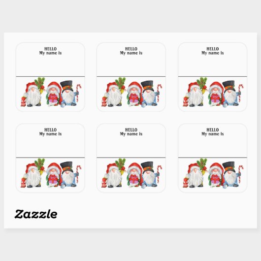 feestdag kerstfeestdag vierkante sticker (Vel)