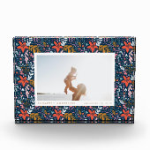  feestdag kerstfotoblokkade bij Navy Festive Fotoblokken (Voorkant)