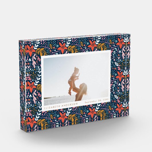  feestdag kerstfotoblokkade bij Navy Festive Fotoblokken (Links)