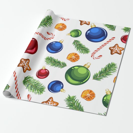  feestdag kerstmis cadeaupapier (Uitgerold)
