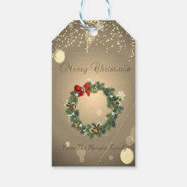 feestdag kerstmis, Confetti Cadeaulabel