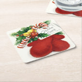  feestdag kerstmis Mittens Kartonnen Onderzetters (Schuin)