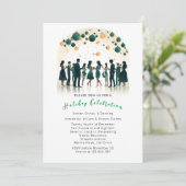 Feestdag Kerstviering Feestuitnodiging Kaart (Staand voorkant)