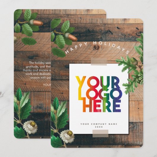  feestdag Logo kerstmis Kaart (Voorkant / Achterkant)