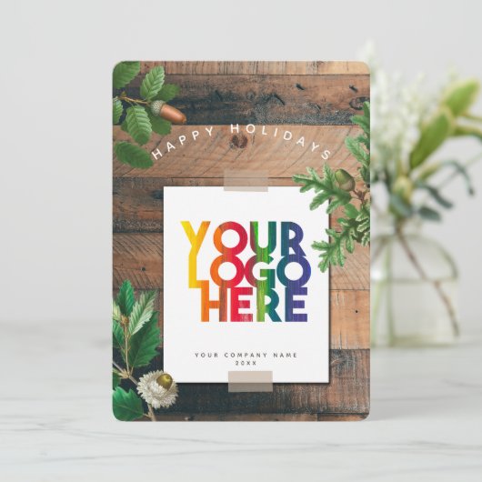  feestdag Logo kerstmis Kaart (Staand voorkant)