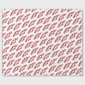 feestdag met bladvleugel cadeaupapier (Vlak)