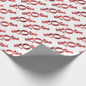 feestdag met bladvleugel cadeaupapier (Hoek)