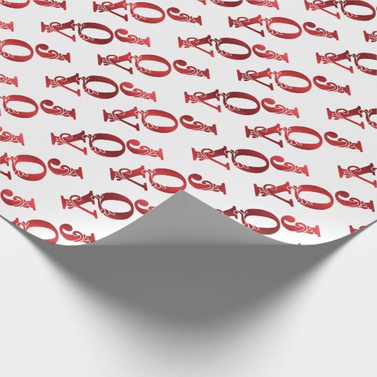 feestdag met bladvleugel cadeaupapier (Hoek)