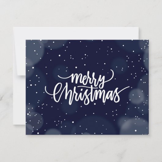 feestdag met blauw kerstfeest Kaart (Voorkant)