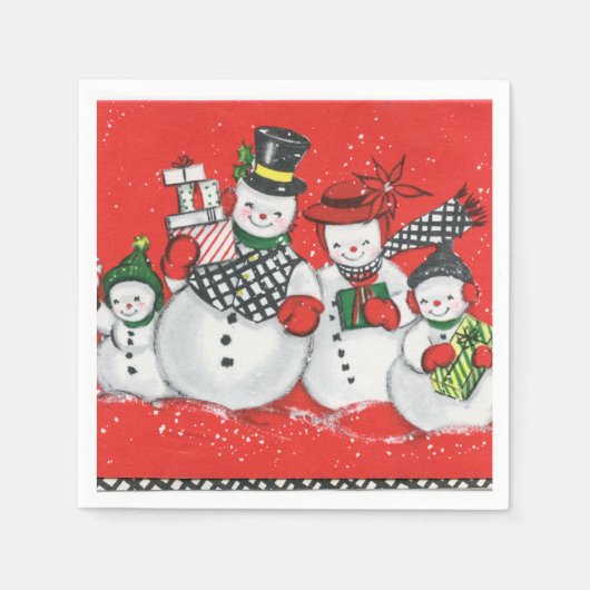 feestdag met feestdag met feestdag met oud kerstfe servet (Voorkant)