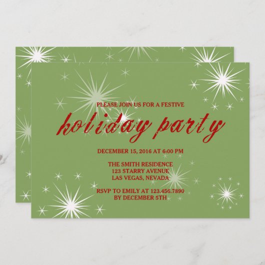 feestdag met feestdagen en feestdagen met feestdag kaart (Voorkant / Achterkant)