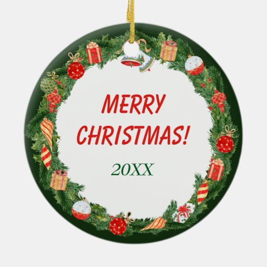  feestdag met foto-sjabloon keramisch ornament (Achterkant)