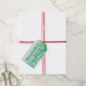  feestdag met groene snowflake cadeaulabel (Met Touw)