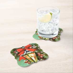 feestdag met kerst-feestdag kartonnen onderzetters