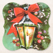 feestdag met kerst-feestdag kartonnen onderzetters (Voorkant)