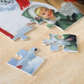 feestdag met kerst-feestdag legpuzzel (Zijkant)