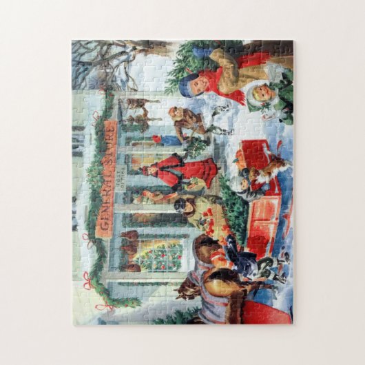 feestdag met kerst-feestdag legpuzzel (Verticaal)