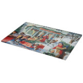 feestdag met kerst-feestdag snijplank (Hoek)