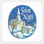 feestdag met kerst-feestdag vierkante sticker (Voorkant)