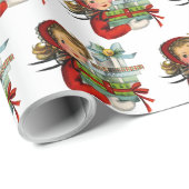 feestdag met kerst - kerstfeestdag cadeaupapier (Rol Hoek)