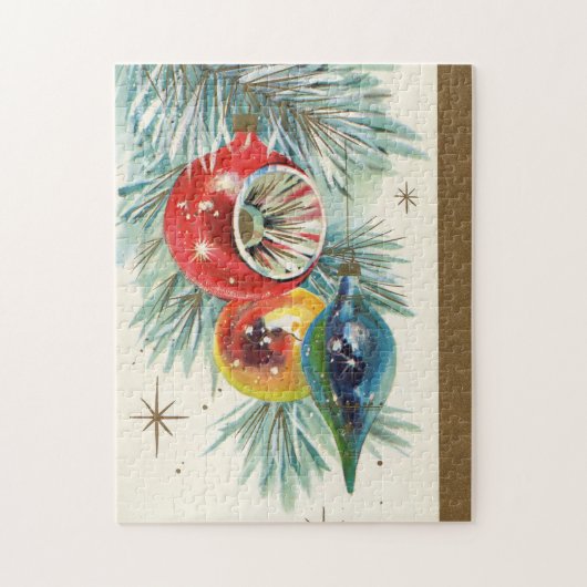 feestdag met kerstaven legpuzzel (Verticaal)