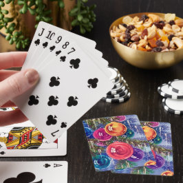 feestdag met kerstaven pokerkaarten