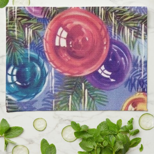 feestdag met kerstaven theedoek (Gevouwen)