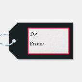 feestdag met kerstavond cadeaulabel (Achterkant Horizontaal)