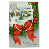 feestdag met kerstavond medium cadeauzakje (Voorkant)