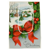 feestdag met kerstavond medium cadeauzakje (Achterkant)