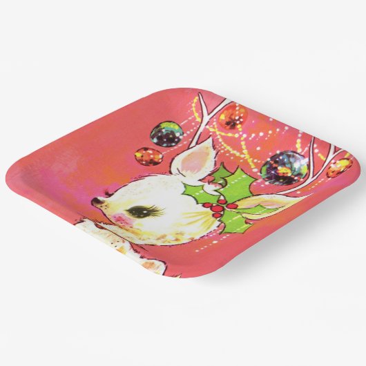 feestdag met kerstavond papieren bordje (Gebogen)