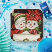 feestdag met kerstavond papieren bordje (Feest)