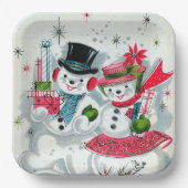 feestdag met kerstavond papieren bordje (Voorkant)