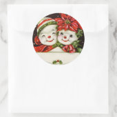 feestdag met kerstavond ronde sticker (Tas)