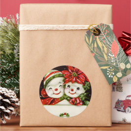 feestdag met kerstavond ronde sticker