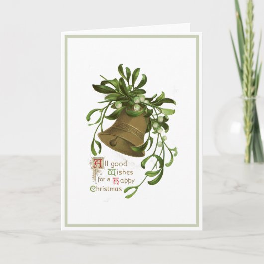 feestdag met kerstcadeau Mistletoe Feestdagen Kaart (Voorkant)