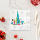 feestdag met kerstcadeaufeest servet (Insitu)