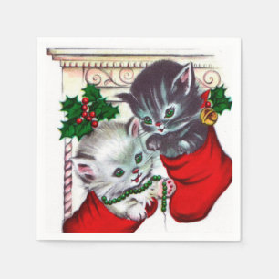 feestdag met kerstcadeaufeest servet