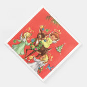 feestdag met kerstfeestdag servet (Hoek)