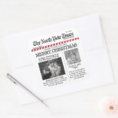  feestdag met Kerstmis - Noordpool - Nieuwsartikel Vierkante Sticker (Envelop)