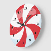 feestdag met kerstpepermunt grote klok (Hoek)