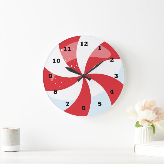 feestdag met kerstpepermunt grote klok (Huis)