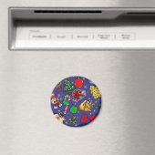  feestdag met kerstretro magneet (Insitu (Vaatwasser))