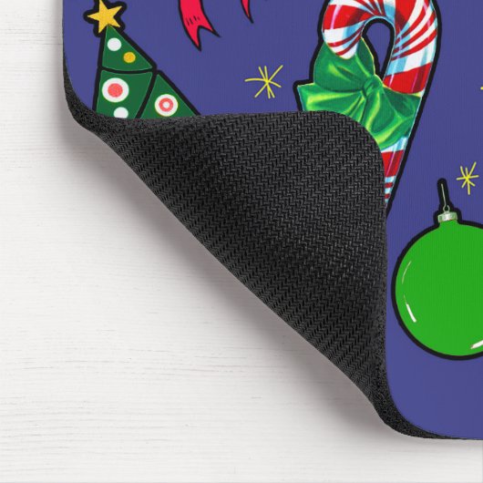  feestdag met kerstretro muismat (Hoek)