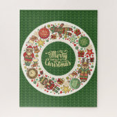  feestdag met kronkelige kerst legpuzzel (Verticaal)