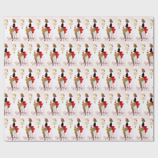 feestdag met oud kerstfeest cadeaupapier (Vlak)